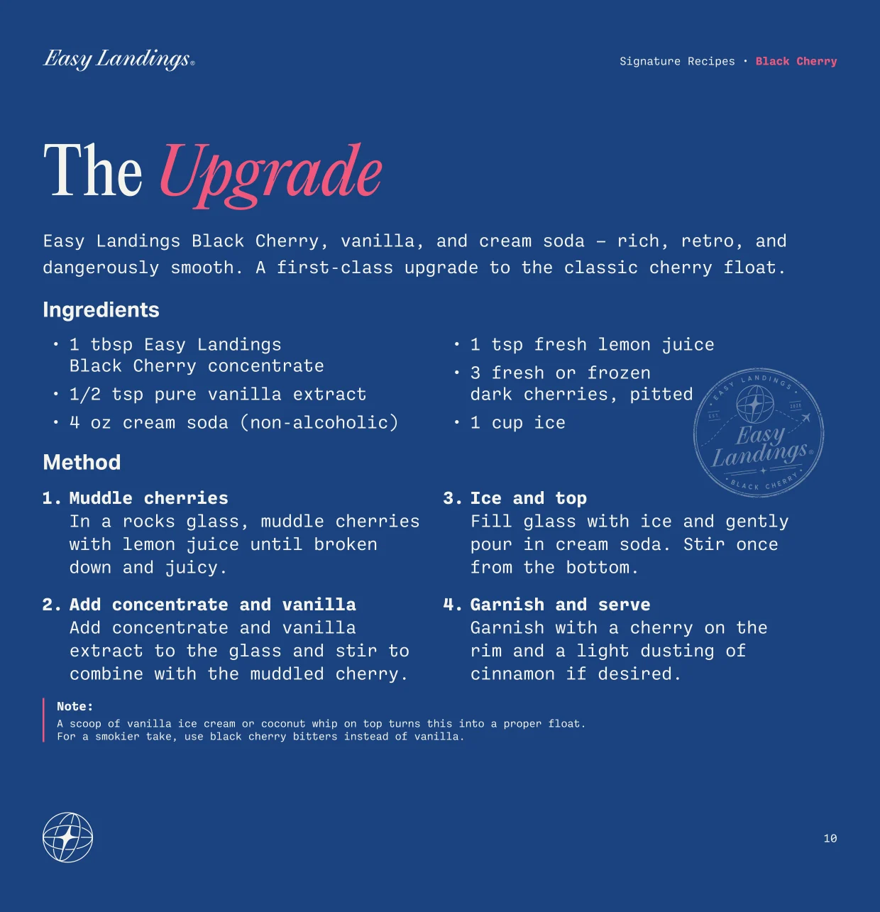 The Upgrade — Easy Landings Black Cherry signature recipe