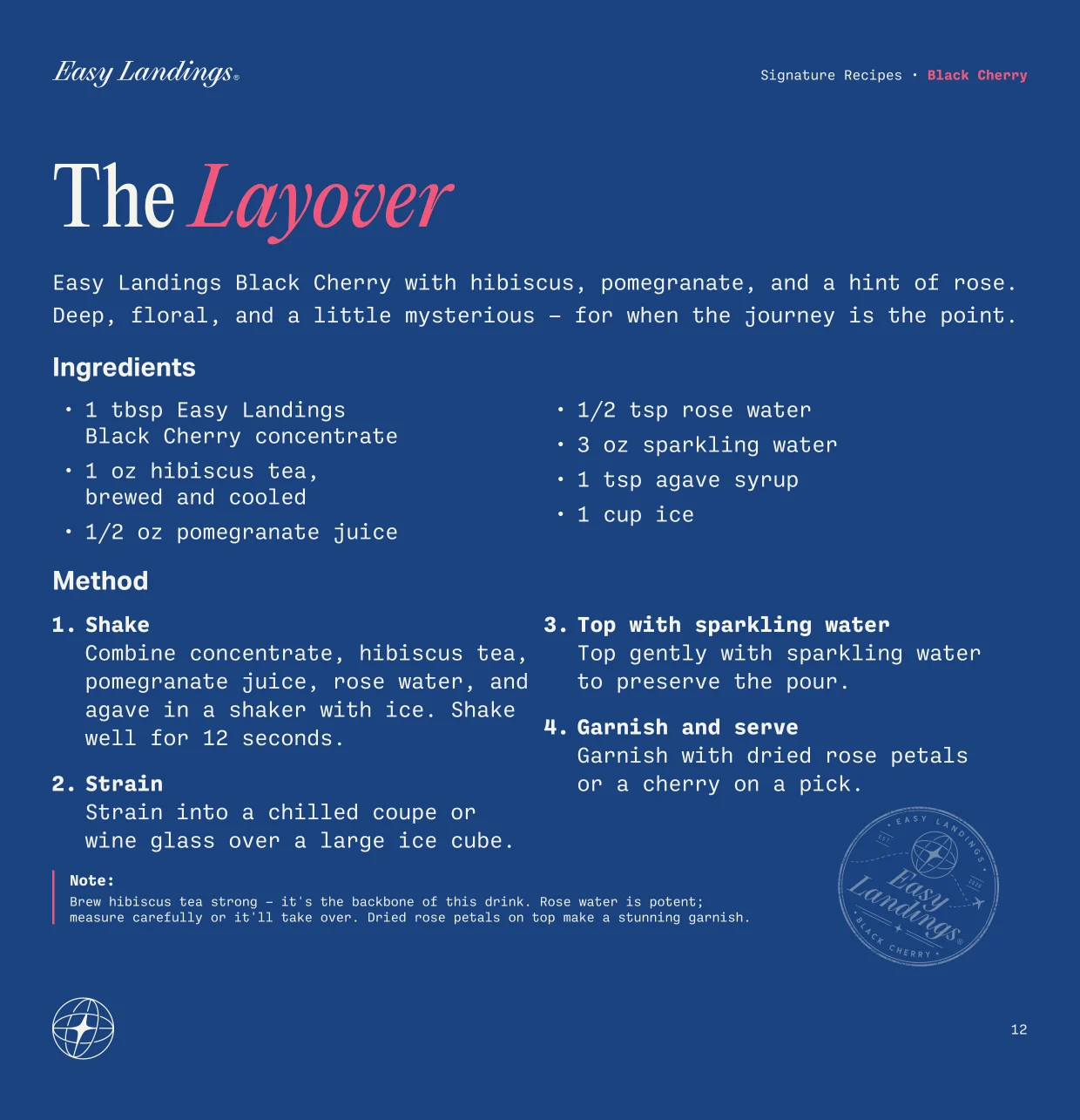 The Layover — Easy Landings Black Cherry signature recipe